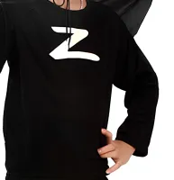 Children's Zorro Carnival Costume with Mask, Zorro Super Hero Masquerade Costume for kids from 3 to 10 years old Black