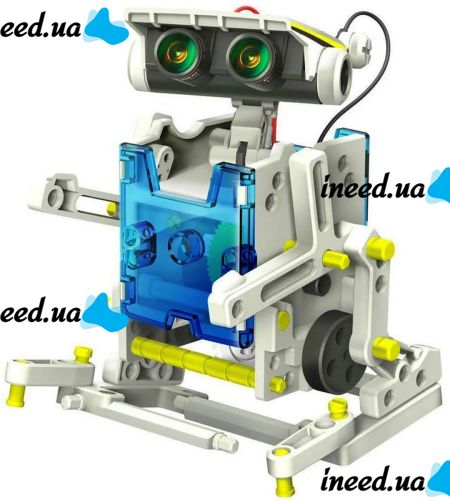 Розвиваючий робот конструктор Solar Robot 14 в 1 роботобудування на сонячній батареї, іграшка трансформер на 2 рівня складності для дітей від 10 років