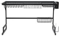 Сушарка для зберігання посуду над раковиною Storage Shelf Sink Rack XL - 738 двоярусна полиця для сушіння, настільний органайзер на мийку XY-6203 Чорний