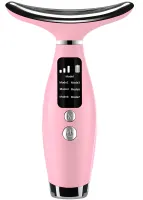 Neck Beauty Device HY69 7 modes myostimulator for face and neck skin tightening and lifting with display and back light