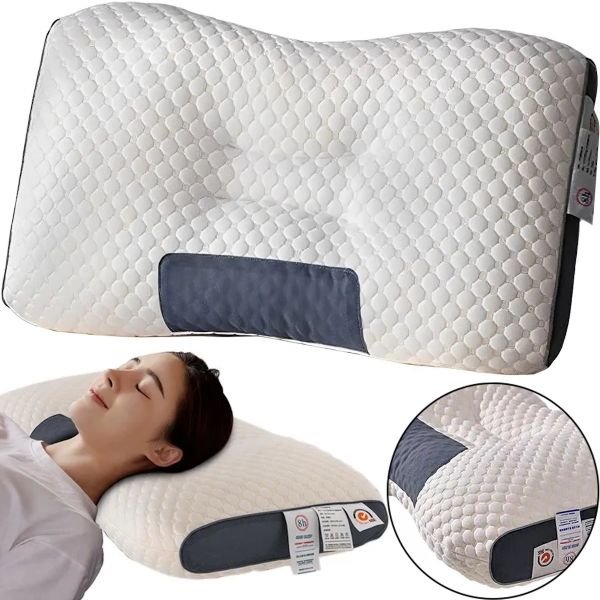 Ортопедическая прямоугольная подушка Casual MemoFoam Pillow PD-001 для сна с эффектом памяти, Анатомическая подушка 63х37 см для спины и шеи Бежевая