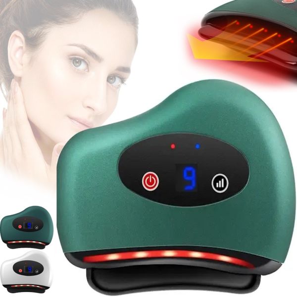 Scraping Board Gua Sha LY-401 Scraping Board Facelift Massager, Battery-powered Drainage Vibrating Scrubber with Heated Whole Body Scrubber