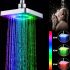 Світлодіодна квадратна насадка лійка для верхнього душу Shower head AND XL-902 з LED RGB підсвічуванням, душова насадка-лійка з датчиком температури