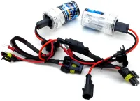 Set of xenon Bosch H3 HID 5000K 35W 12V with ignition boxes and lamps, set of xenon lamps for headlights in car White