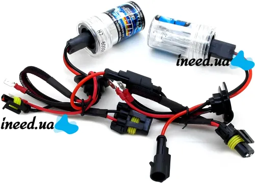 Set of xenon Bosch H3 HID 5000K 35W 12V with ignition boxes and lamps, set of xenon lamps for headlights in car White