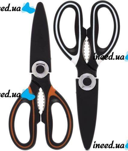 Універсальні кухонні ножиці Onnaaruji Kitchen Scissors KJ01 для нарізання м'яса, риби та овочів, горіхокол з нержавіючої сталі з відкривачкою в чохлі