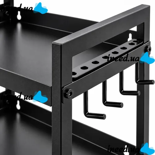 Carro MZY-856 3-Tier Wall-Mounted Tool Organizer, Metal Hanging Shelf for Storing Power Tools and Accessories in the Garage