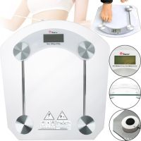Domotec MS-2003B Electronic Floor Scales up to 180 kg Square Glass Scales with LED Display for Weighing Domotec MS2003B 0.1 kg Pitch Transparent