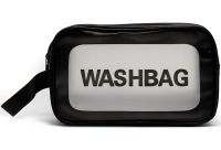 Косметичка органайзер для зберігання косметики Washbag XL-1018 прозора Дорожня сумка, водонепроникний несесер на блискавці з ручкою Travel Bag