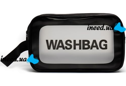 Косметичка органайзер для зберігання косметики Washbag XL-1018 прозора Дорожня сумка, водонепроникний несесер на блискавці з ручкою Travel Bag