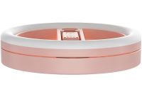 Настільна кільцева LED лампа на штативі Live Light JM-01 29 см селфи кільце з підсвічуванням і тримачем для телефону для фото і відео USB Рожеве