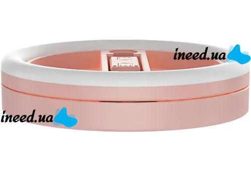 Настільна кільцева LED лампа на штативі Live Light JM-01 29 см селфи кільце з підсвічуванням і тримачем для телефону для фото і відео USB Рожеве