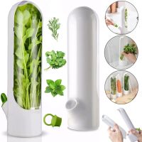 Контейнер органайзер для зберігання зелені Herb Saver HZ-11 25 см кухонна ємність для трав з підставкою резервуаром для води в холодильник 110 мл