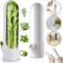 Контейнер органайзер для зберігання зелені Herb Saver HZ-11 25 см кухонна ємність для трав з підставкою резервуаром для води в холодильник 110 мл
