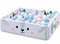 Детский развивающий коврик Ricokids Rabbit FK-2946 3в1 интерактивный манеж с мягкими бортиками, сухой бассейн с игрушками шариками для новорожденных
