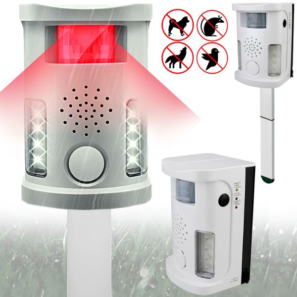 Многофункциональный отпугиватель животных Pest Repeller Aosio AN-B010 ультразвуковое устройство с индикатором и датчиком движения от сети