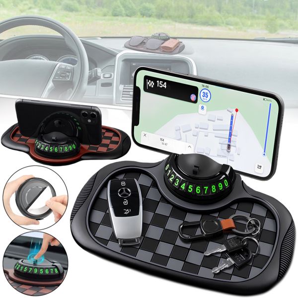 Противоскользящий автомобильный коврик Car Dashboard Mat AND 5238 органайзер подставка на приборную панель для телефона, парковочная карта на торпеду