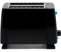 Domotec MS-263 650W electric toaster for 2 toasted bread with removable tray and toasting degree adjustment Black