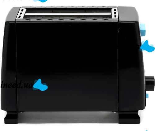 Domotec MS-263 650W electric toaster for 2 toasted bread with removable tray and toasting degree adjustment Black