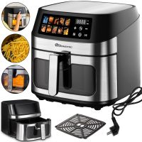 Безмаслянная аэрофритюрница мультипечь Domotec MS-3222 12л 2800W с регулировкой температуры для приготовления еды, фритюрница с функцией аэрогриля