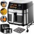 Domotec MS-3222 12L 2800W oil-free air fryer multi oven with temperature control for cooking, air fryer with air grill function