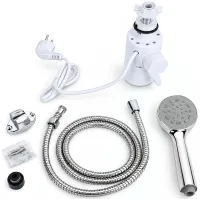 Delimano RY-004 Instant Water Heater with Shower, Bottom Connection, 3000W Electric Digital Water Heater with Showerhead, 220V