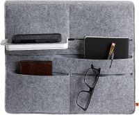 Фетровий органайзер для зберігання дрібниць Wireless Charge Bed Caddy підвісний тканинний чохол, приліжкова сумка з кишенями для пульта і дрібниць