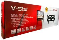 Wall Mounted Swivel Bracket V-STAR CP603 32"-60" Inclined TV Wall Mount, Hanging Plasma Holder 32-60 inches Up to 50kg Black
