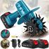 Аккумуляторный ручной мини культиватор Makita G6685 для рыхления и прополки огорода, беспроводной электрокультиватор с 2 аккумуляторами для сада