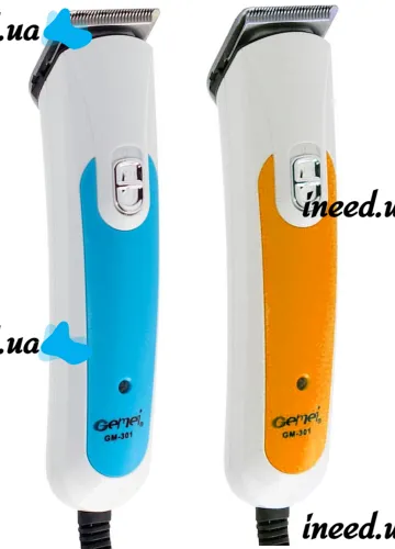 Провідна машинка для стрижки волосся Gemei GM-301 15 W професійний тример для окантовки бороди і вусів від мережі з насадкою