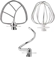 Kitchen planetary mixer Bitek BT-6611 with metal bowl 4 liters and attachments, stationary tabletop dough kneader 3000 watts