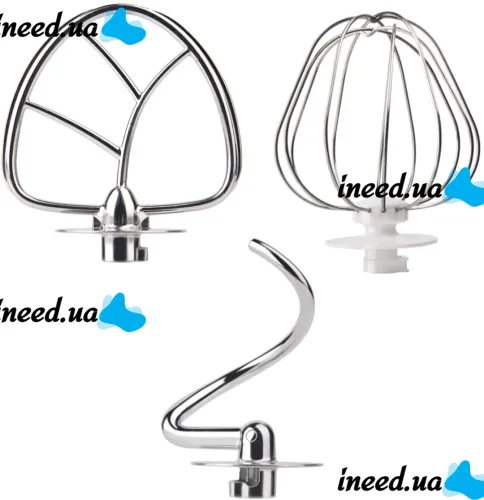 Kitchen planetary mixer Bitek BT-6611 with metal bowl 4 liters and attachments, stationary tabletop dough kneader 3000 watts