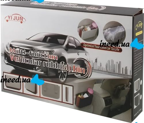 Car Folding Organizer Glove Compartment Multifunctional Vehicular Rubbish Bin Folding Hanging Dumpster on the Seat Back in a Car