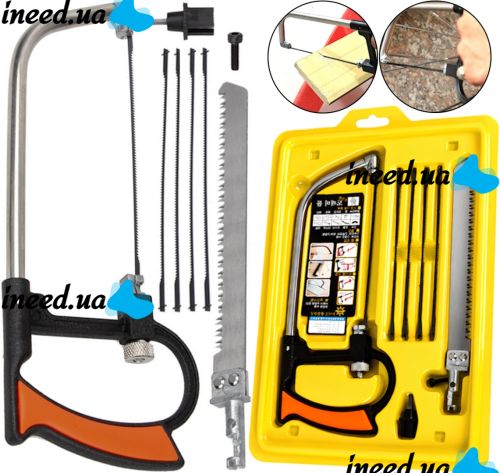 Multifunctional Hand Hacksaw Magic Saw 8 in 1 set of mini saws with Replaceable saws for Metal, Glass, stone and tile for Home in a case