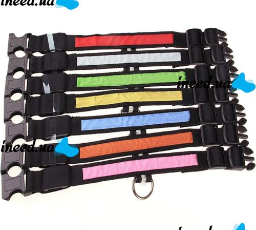 Luminous Fabric Collar Glow Ring for Cats and Dogs LED Neon with LED Backlight on Battery with USB for Pets