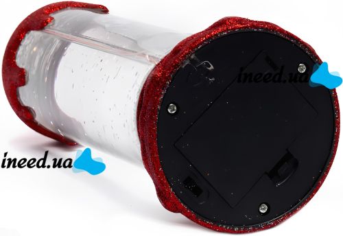Нічник Свічка Romantic Candle H-86 декоративна Масляна Свічка зі снігом і блискітками, світильник зі світлодіодним LED підсвічуванням на батарейках RGB