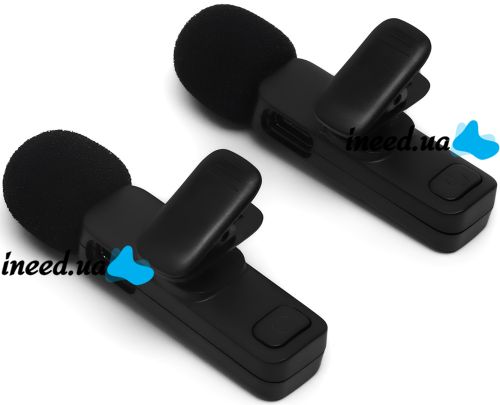 Петличний подвійний мікрофон Wireless Microphone K15 петличка з прищіпкою на одяг 2 мікрофони Type-C Lightning з шумозаглушенням для блогера K-15