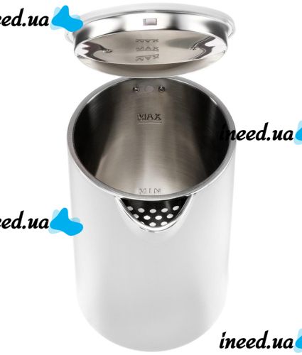 Electric kettle Domotec MS-5028 1.8 liter tabletop disk electric kettle Domotec 1500W with operation indicator and auto unplugging White