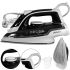 Operatec OP-1006 2200W manual steam iron with ceramic soleplate and steam regulator for ironing and steaming clothes from the mains Black