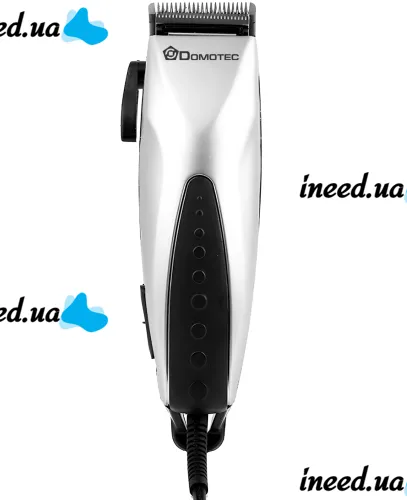 Domotec MS-3305 12W corded hair clipper professional beard and moustache trimmer with interchangeable attachments White