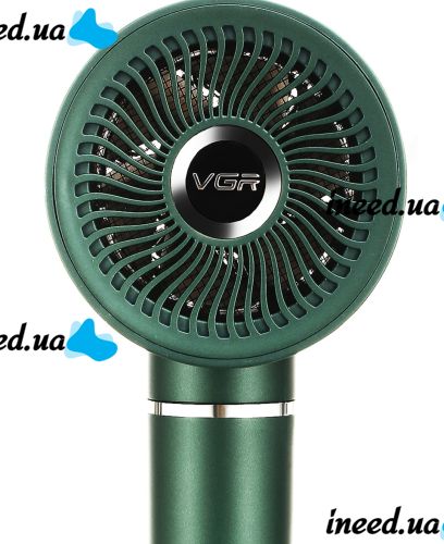 Professional hair Dryer for styling and drying VGR V-431 Green with ionization nozzle, overheating protection and cold air mode 1800W 