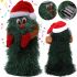 Танцующая рождественская елка Dancing Xmas Tree ET02 интерактивная новогодняя игрушка 17х10 см вращающаяся музыкальная ёлка в шапке на батарейках