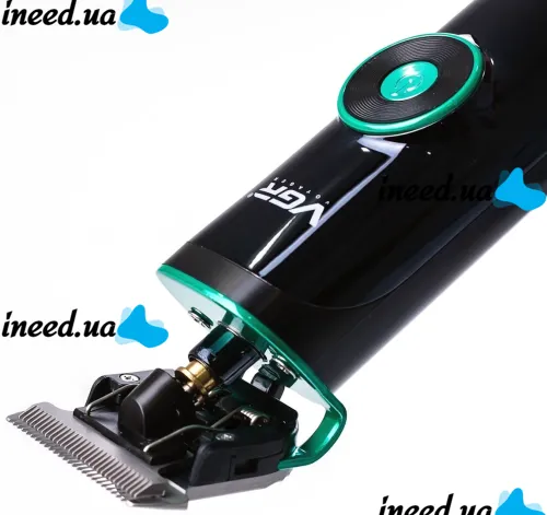 VGR V-671 cordless cordless hair clipper, men's trimmer on beard and mustache stand with interchangeable USB attachments