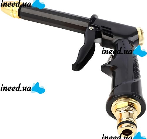 Набір для поливу і миття авто з трубкою Water Gun H2 регульований розпилювач, насадка пістолет високого тиску з з'єднувачами і шлангом 5 м