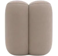 Inflatable Lounge Chair DL-484 (up to 115 kg) for Relaxation—Single-Seater Frameless Sofa with Headrest, 115×96×75 cm, Beige