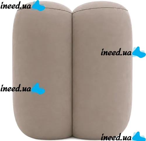 Inflatable Lounge Chair DL-484 (up to 115 kg) for Relaxation—Single-Seater Frameless Sofa with Headrest, 115×96×75 cm, Beige