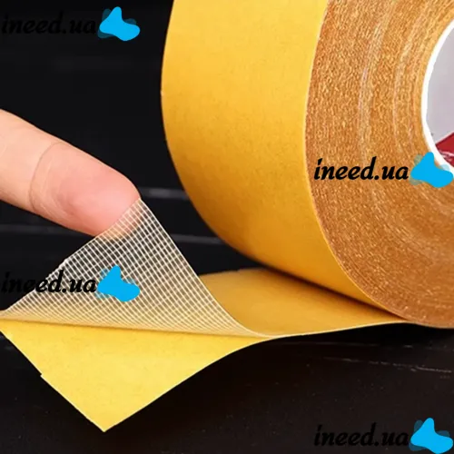 Самоклеящаяся армированная лента Double Sided Mesh Tape AND LY-1035 3смх5м двухсторонний сетчатый клейкий скотч на тканевой основе 30ммх5м