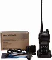 Дводіапазонна рація Baofeng UV82 5W на 128 каналів до 7 км портативна цифрова радіостанція з гарнітурою і подвійною кнопкою 2800 мАг UV - 82 Чорна