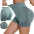 Женские бесшовные шорты Lifting Yoga Shorts XZY8855 утягивающие спортивные велосипедки с высокой талией и эффектом пуш ап для фитнеса Зеленые S-XXL