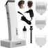 Gemei GM-717 cordless men's beard and mustache trimmer with interchangeable attachments and stand